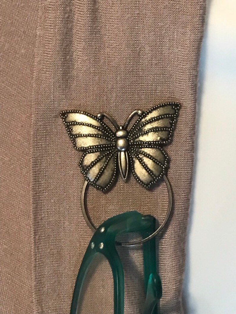 Eyeglass holder Sunglasses holder Badge holder Butterfly Etsy