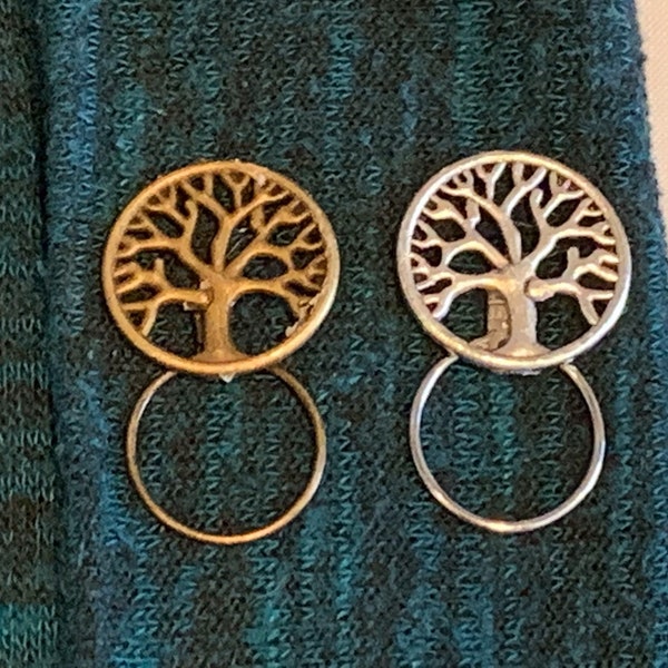 Eyeglass holder, Sunglasses holder, Badge holder - Tree of Life in Silver, Bronze, Gold, Copper