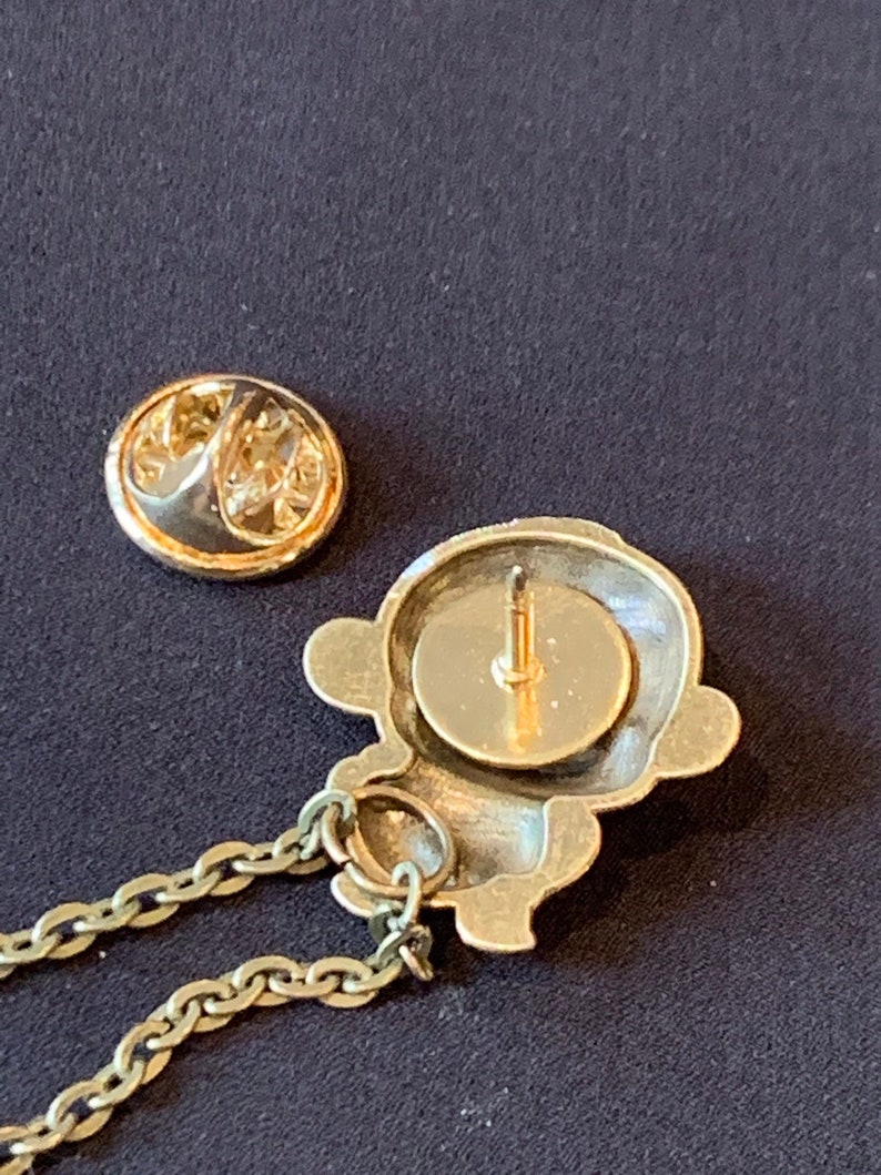 Monkeys in Bronze Collar Pins