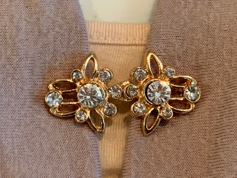 Cloak Pins Sweater Clips Sweater Pins Rhinestone Locking Etsy