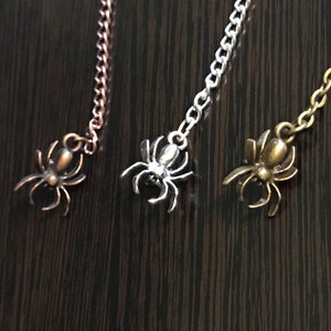 Sweater Pins: Petite Spiders in Bronze, Copper or Silver - Etsy