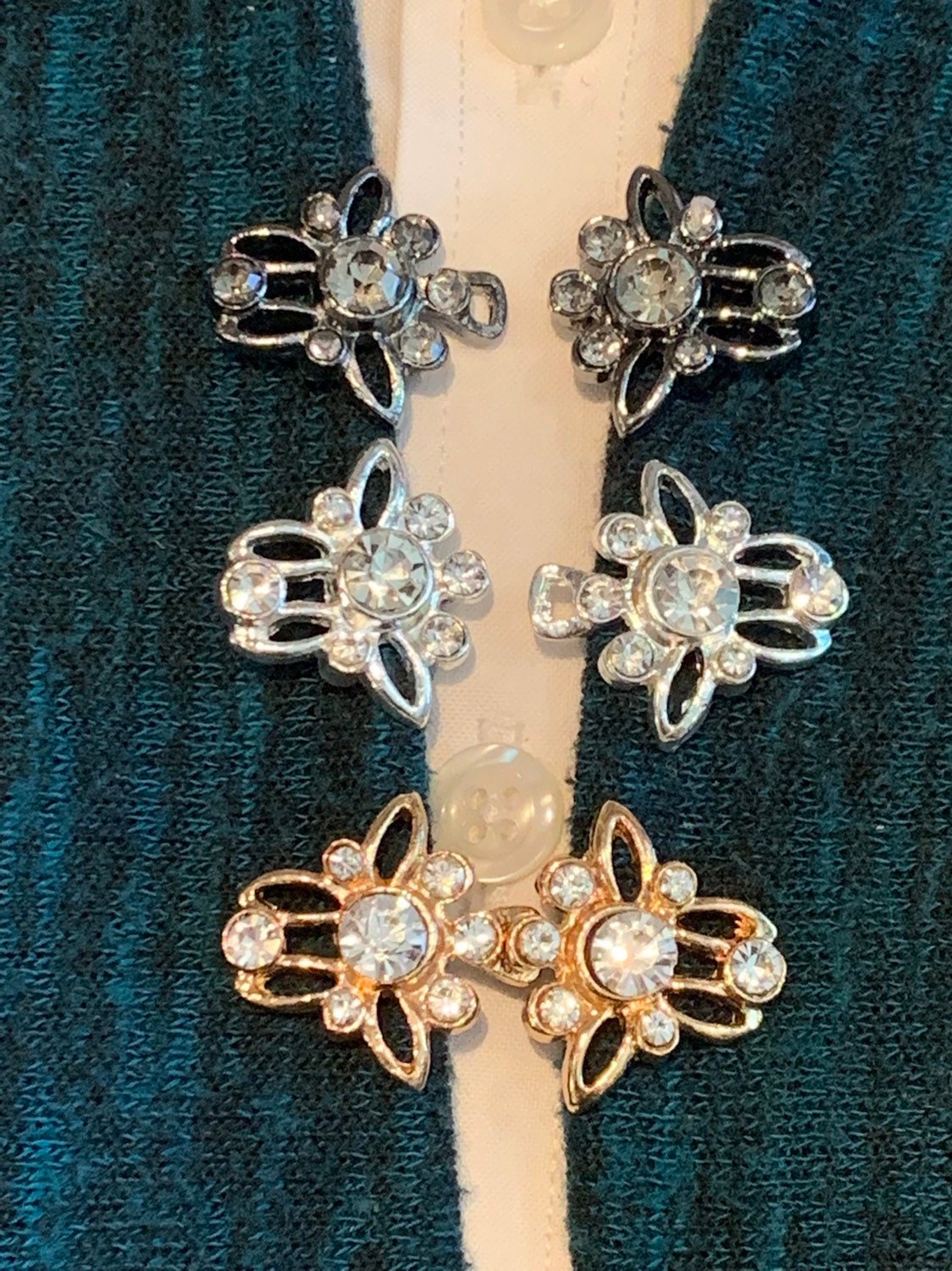 Cloak Pins Sweater Clips Sweater Pins Rhinestone Locking Etsy