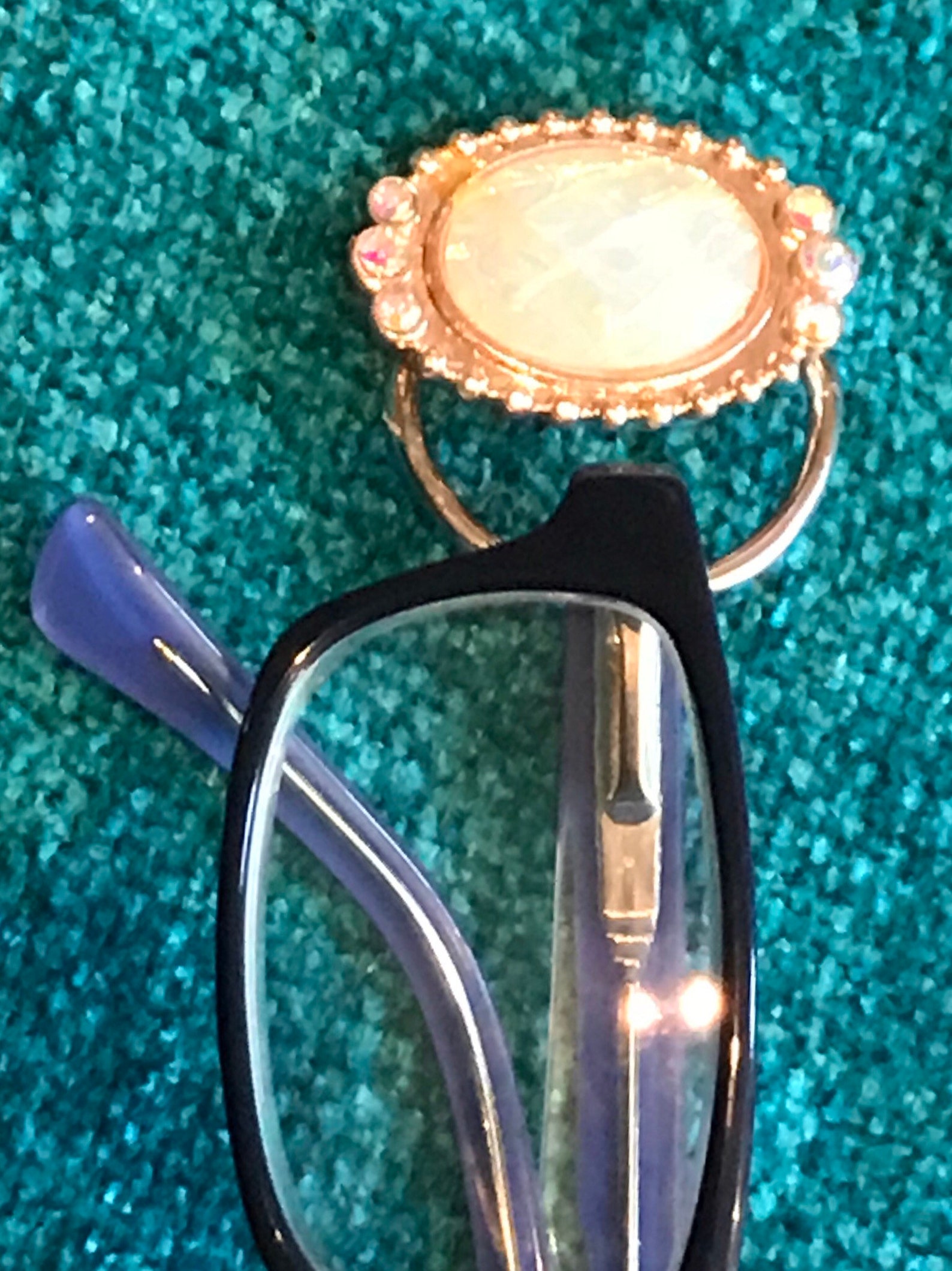 Eyeglass Holder Sunglasses Holder Badge Holder Iridescent Etsy