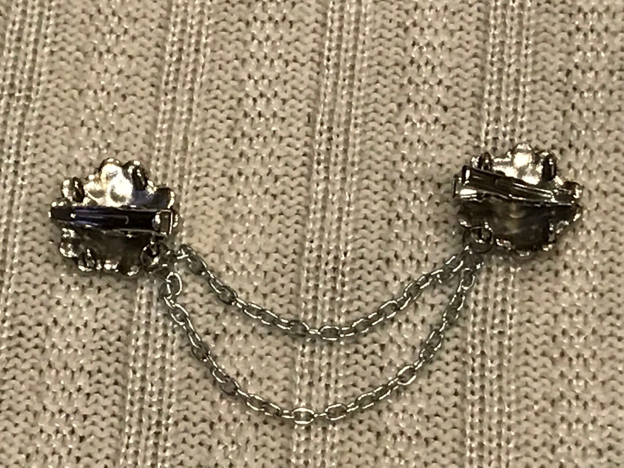 Sweater Clips Rhinestone Clusters Etsy