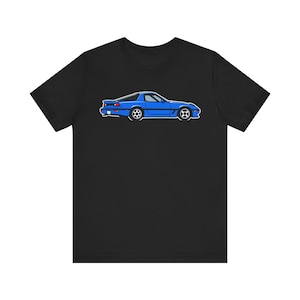 Mazda RX-7 FP T-Shirt mit Seitenprofil | Sauberes JDM Car Design