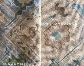 Oushak Rug Beige Green 8x10/9x12 Hand Knotted Wool Rug 10x14 Handmade Biege Oushak Wool Rug For Living Room Bedroom Dining Area Decor