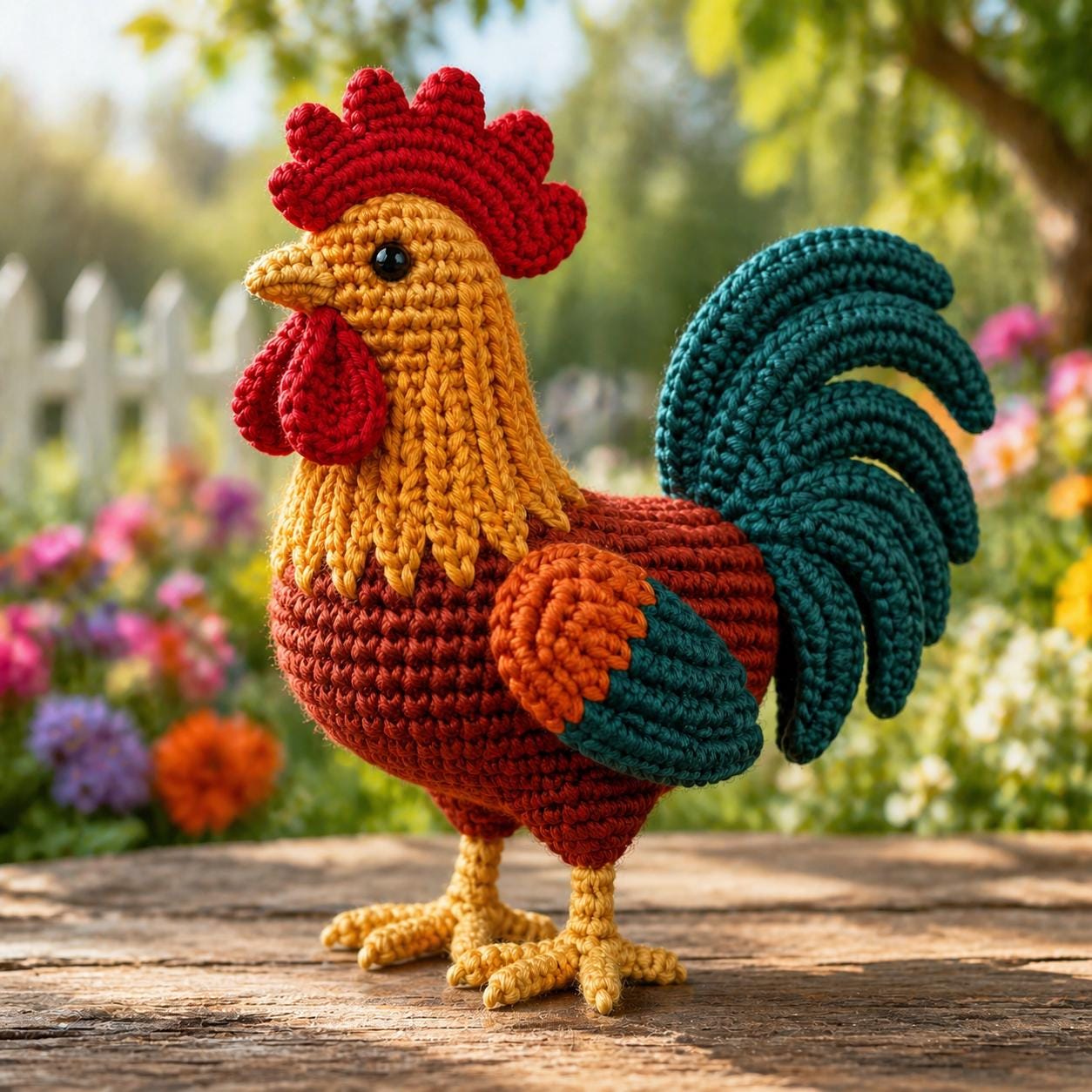 39 Rooster Crochet Patterns to Add Farmhouse Charm to Your Home Decor 25 Sunny Farm Rooster Crochet Pattern Colorful Amigurumi