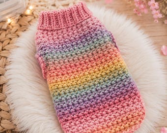 Modello PDF per maglione per cani all'uncinetto / Tutorial fai da te per maglione per animali domestici / Download digitale facile da seguire / Diverse taglie