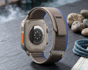 Gewebtes Nylon Loop Band für Apple Watch Ultra, Sport Atmungsaktiver Gurt