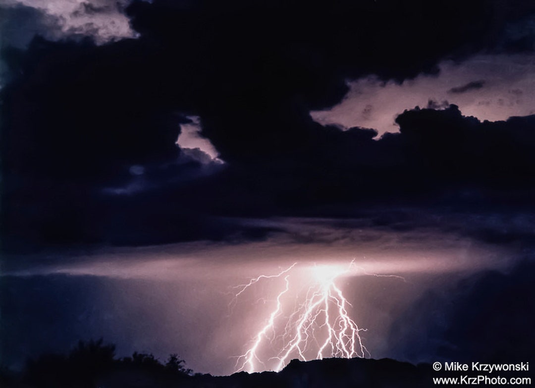 Beautiful Desert Monsoon Lightning Storm in Tucson Arizona - Etsy