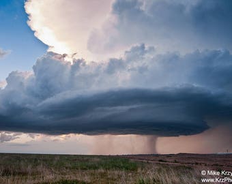 Severe Supercell Thunderstorm near Denver International Airport photo picture fine art metal print