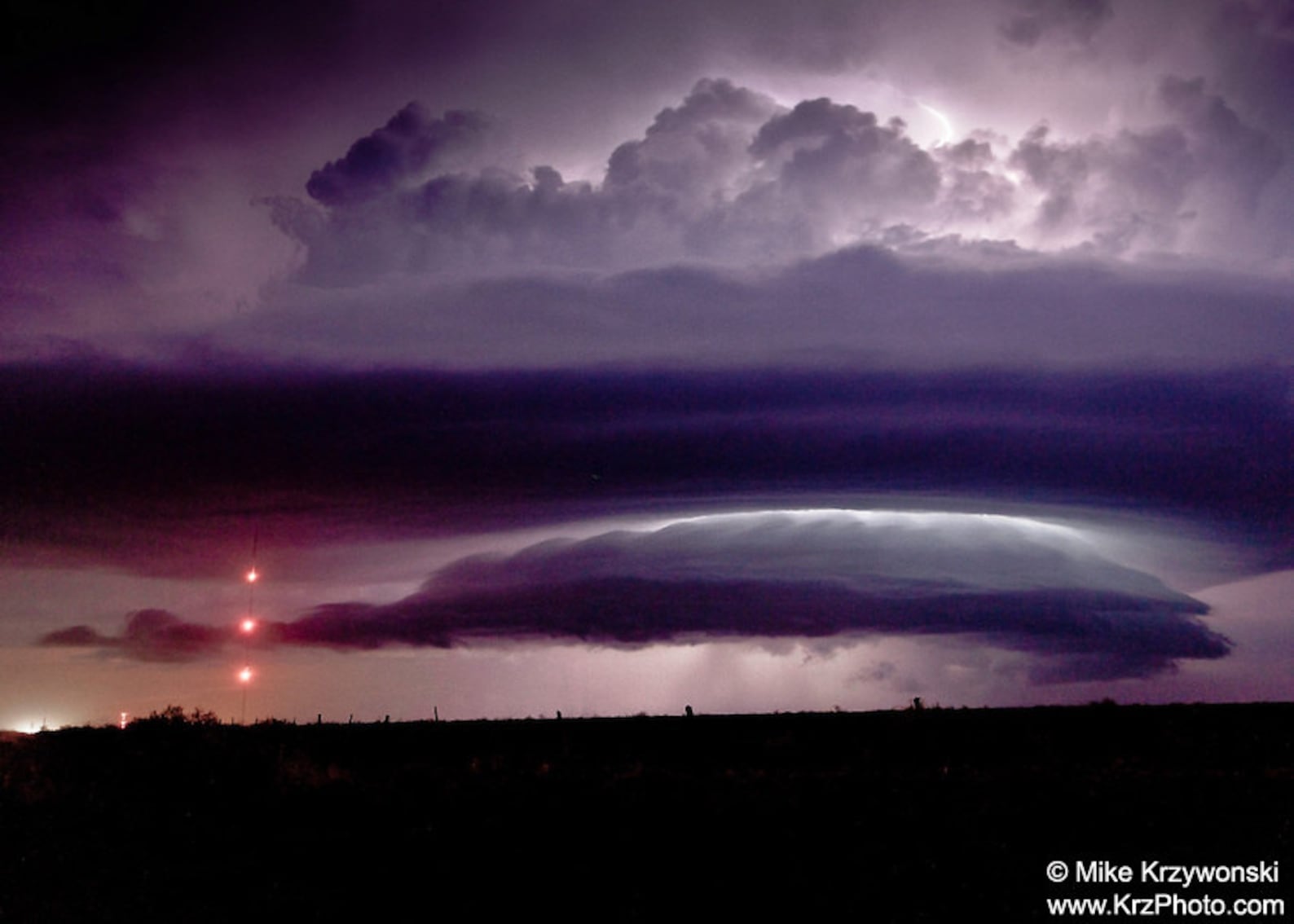 A Gorgeous Colorful Severe Supercell Thunderstorm in New Mexico at ...