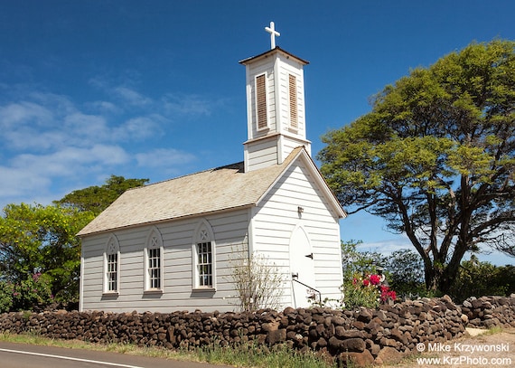 Old Historic Little Church Built by Father Damien on Molokai in