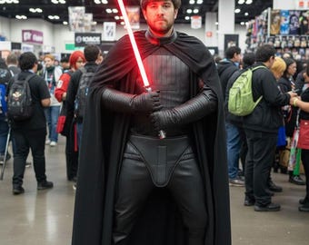 Costume de cosplay Dark Vador inspiré de Star Wars fait main | Costume complet avec peignoir et cape.