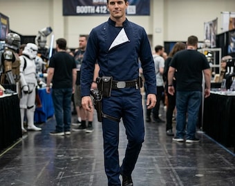 Star Wars-inspirerad pilotkostym | Rebel Pilot Cosplay Set | Specialtillverkad skjorta och byxor