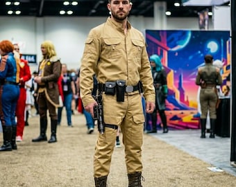 StarWars Inspired Rebel Officer Cosplay Costume- Smuggler Flight Suit.