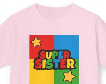 Retro Sister Shirt, Colorful Graphic Tee, Cute Sister Gift, Matching Family Shirt