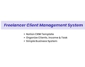 Freelancer CRM Notion Template | Client Dashboard, Task & Income Manager for Freelancers