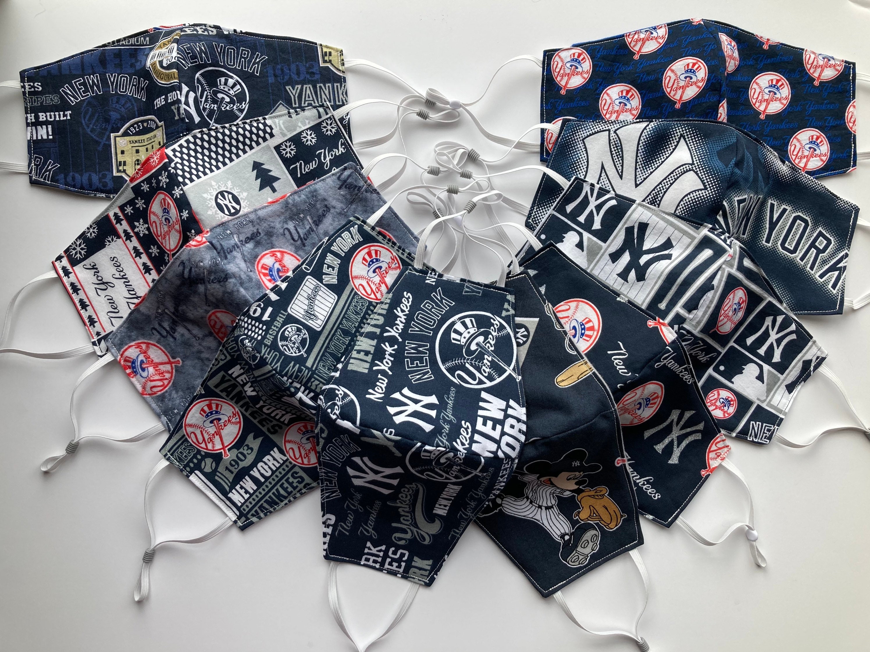 New York NY Yankees Face mask with filter pocket, 3 layers of 100% Co…