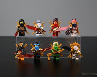 MOC- Ninja 8-Pack – Arin, Cole, Kai, Lloyd, Zane, Sora, Nya, Master Wu | LEGO Compatible Birthday Gift