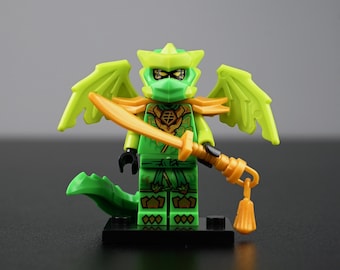 MOC Dragon Lloyd Garmadon, Golden Dragon Ninja, Lego Compatible Birthday Gift, Children's Day