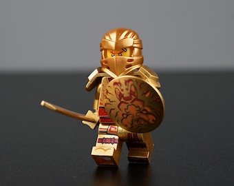 MOC- Ninjago Golden Kai Minifigure – Fire Ninja, Perfected Form Gold Warrior