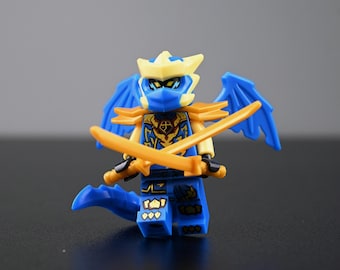 Ninjago Jay Dragon Minifigure – Blue Ninja Warrior Building Block Toy