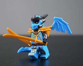 Ninjago Nya Dragon Minifigure – Blue Water Ninja Warrior Building Block Toy