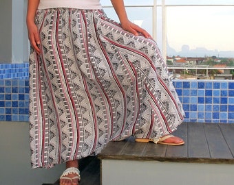 Black and White Harem Pants: Ikat Print, Sarouel