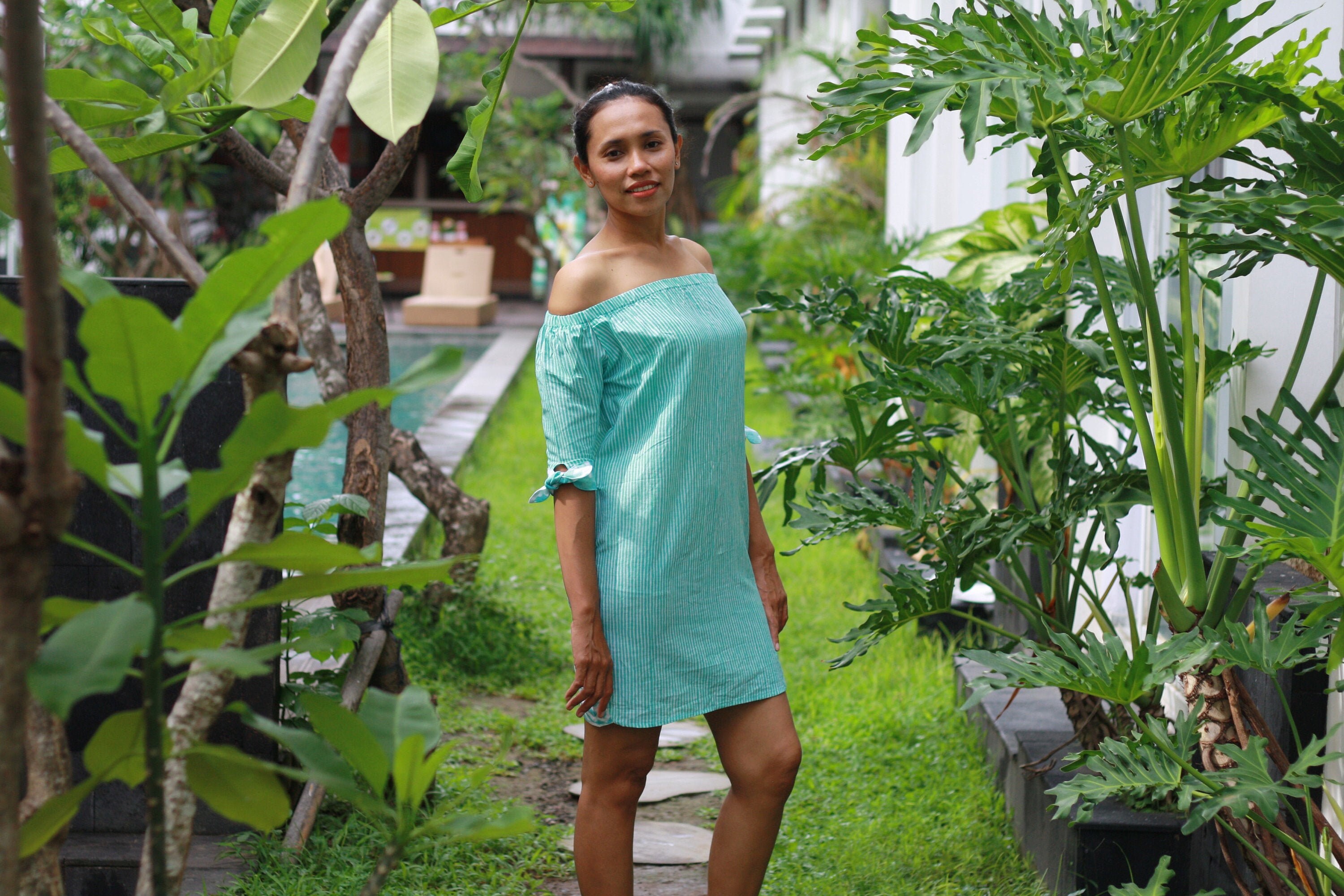 mint green beach dress