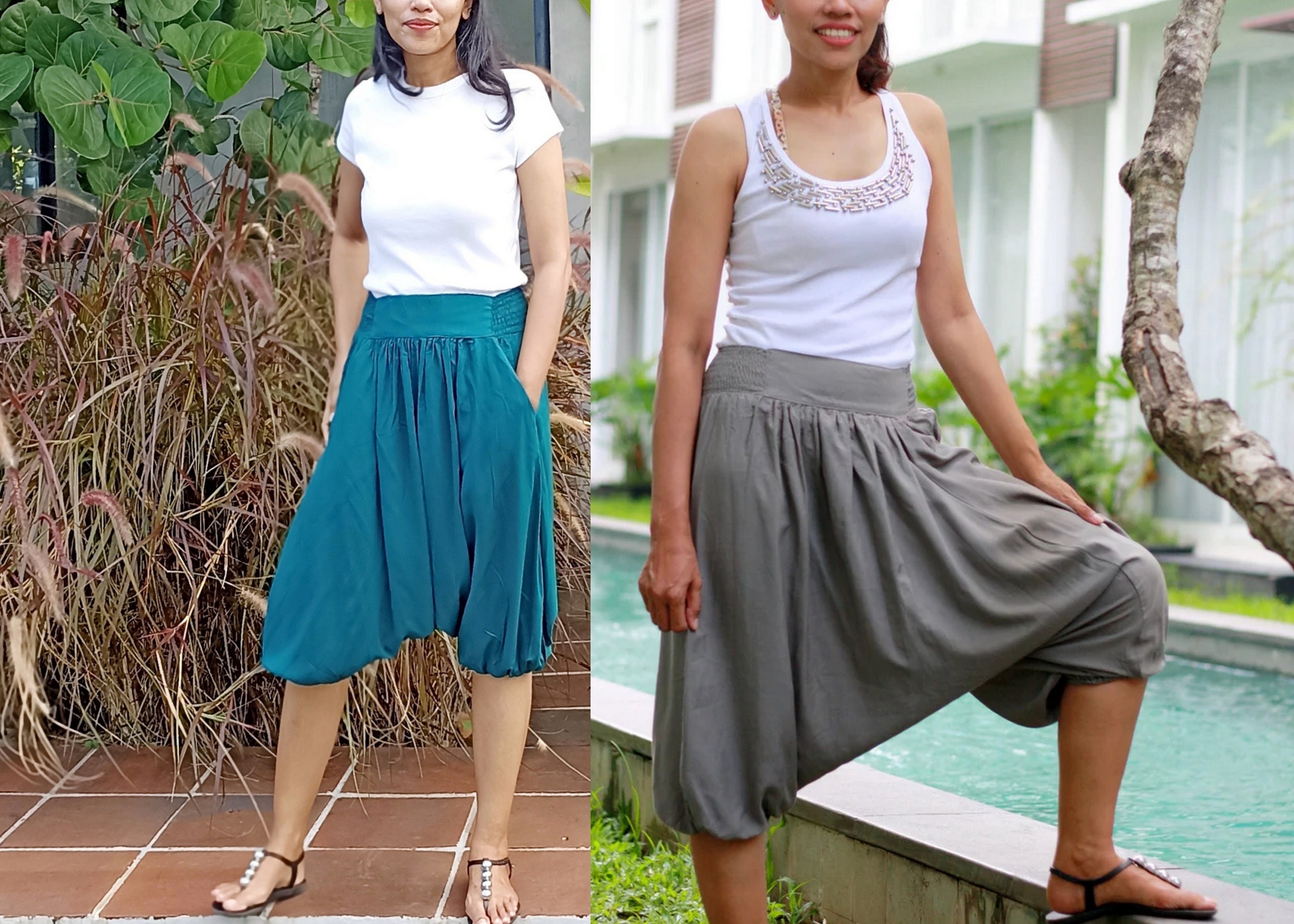 Short Harem Pants Harem Trousers Baggy 