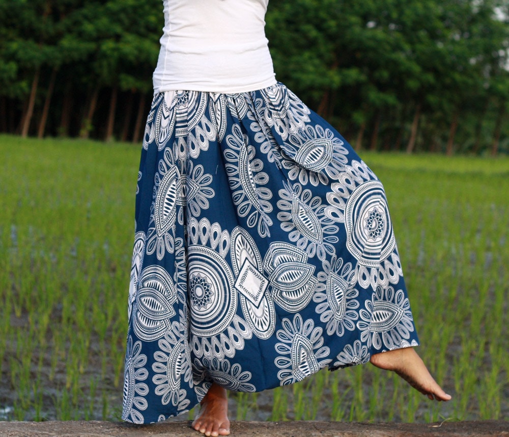 Harem Pants maxi skirt harem style Royal Azure maxi skirt | Etsy