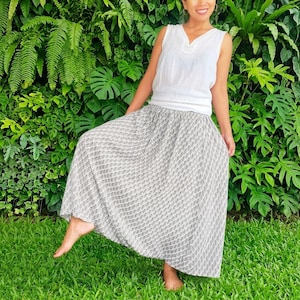 White Harem Pants for Women: Batik Fashion, Diamond Print