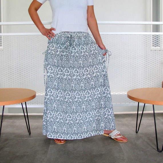 ikat maxi skirt