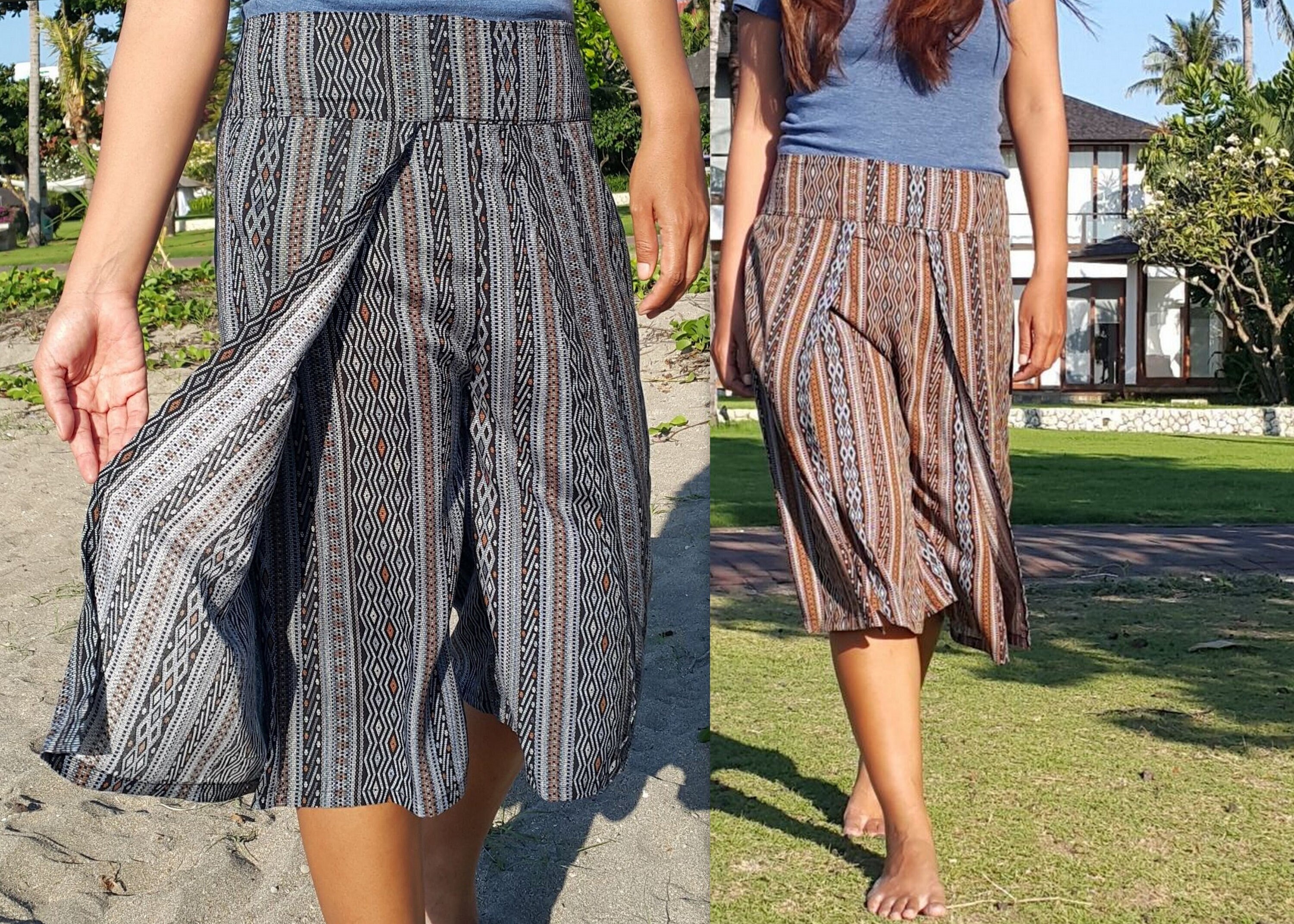 Ikat Culottes Pants High Waist Pants 