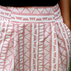 White mini skirt with pockets, ikat skirt, sexy party skirt, beach cover up skirt,Aztec skirt,cute skirt, pleated mini skirt, flexible skirt image 9