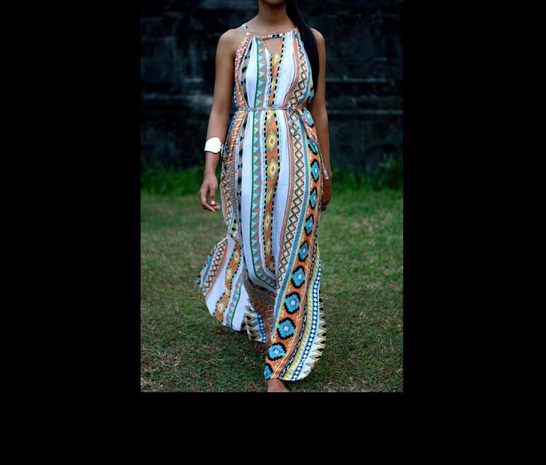 tribal maxi dress