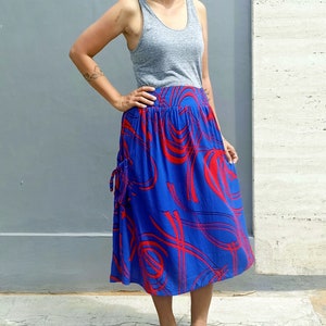 Mid calf skirt, custom length skirt, grunge skirt, Y2K midi skirt, 80s skirt, 90s midi skirt, funky skirt, urban skirt, fashion skirt image 3