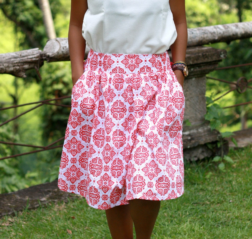 Coral Skirt High Rise Skirts Office Skirt Travel Skirt - Etsy