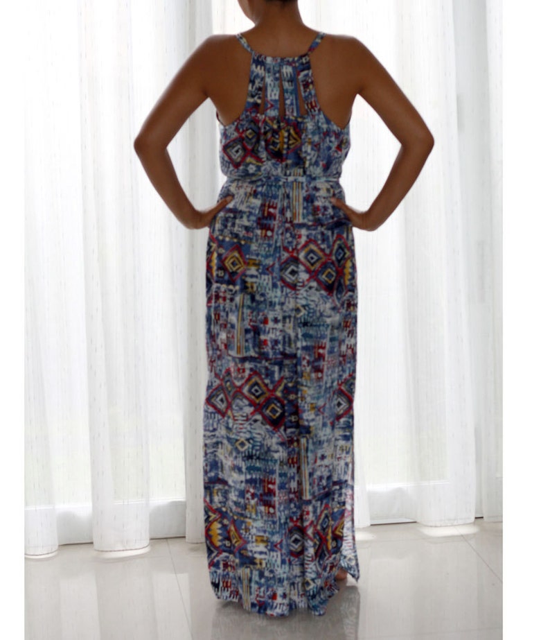 Abstract Maxi Dress for Women Flirty Feminine Sheath Dress | Etsy