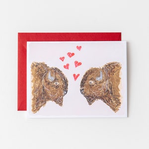 Bison in Love Greeting Card