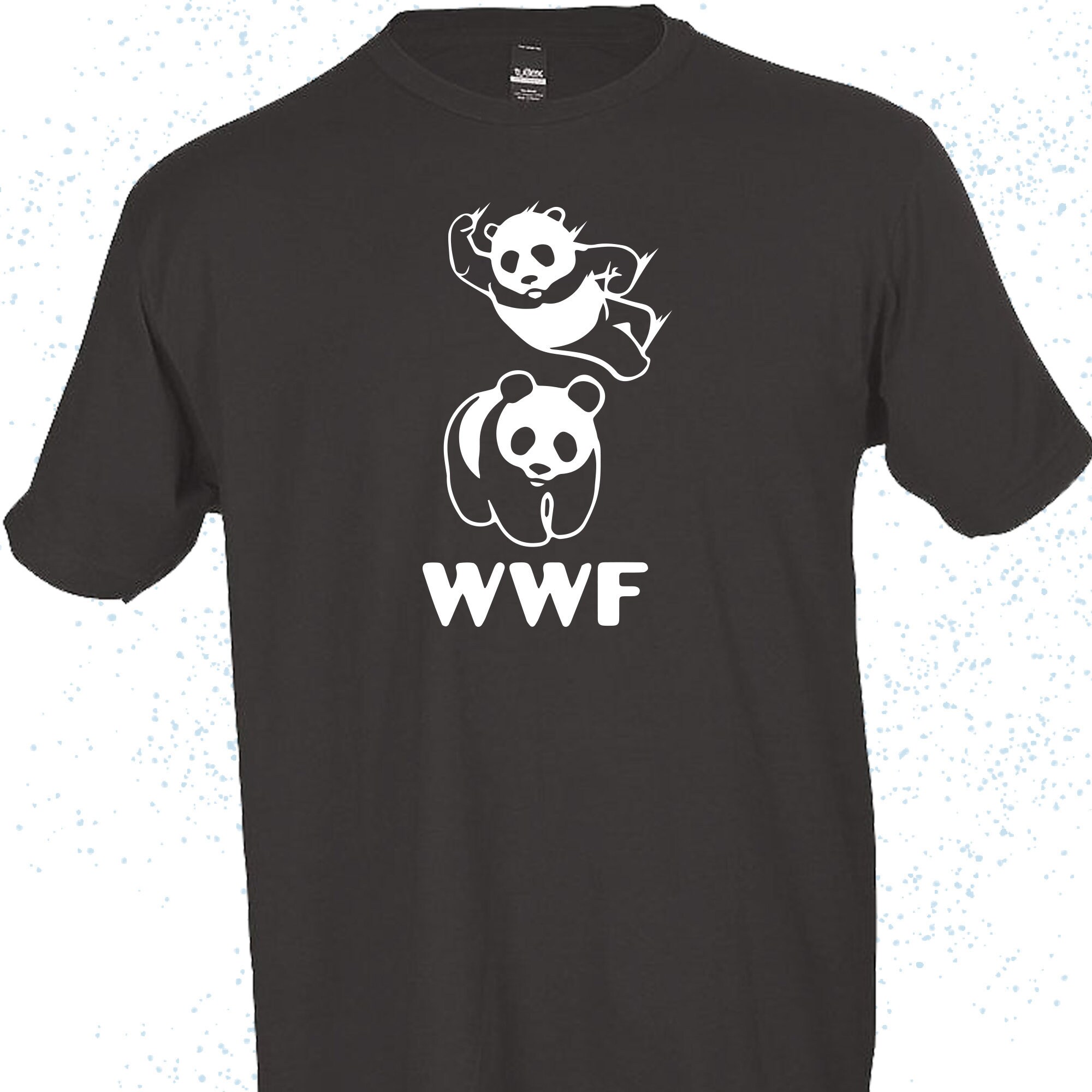 WWF Panda T-shirt Geek Nerd Mens Womens 