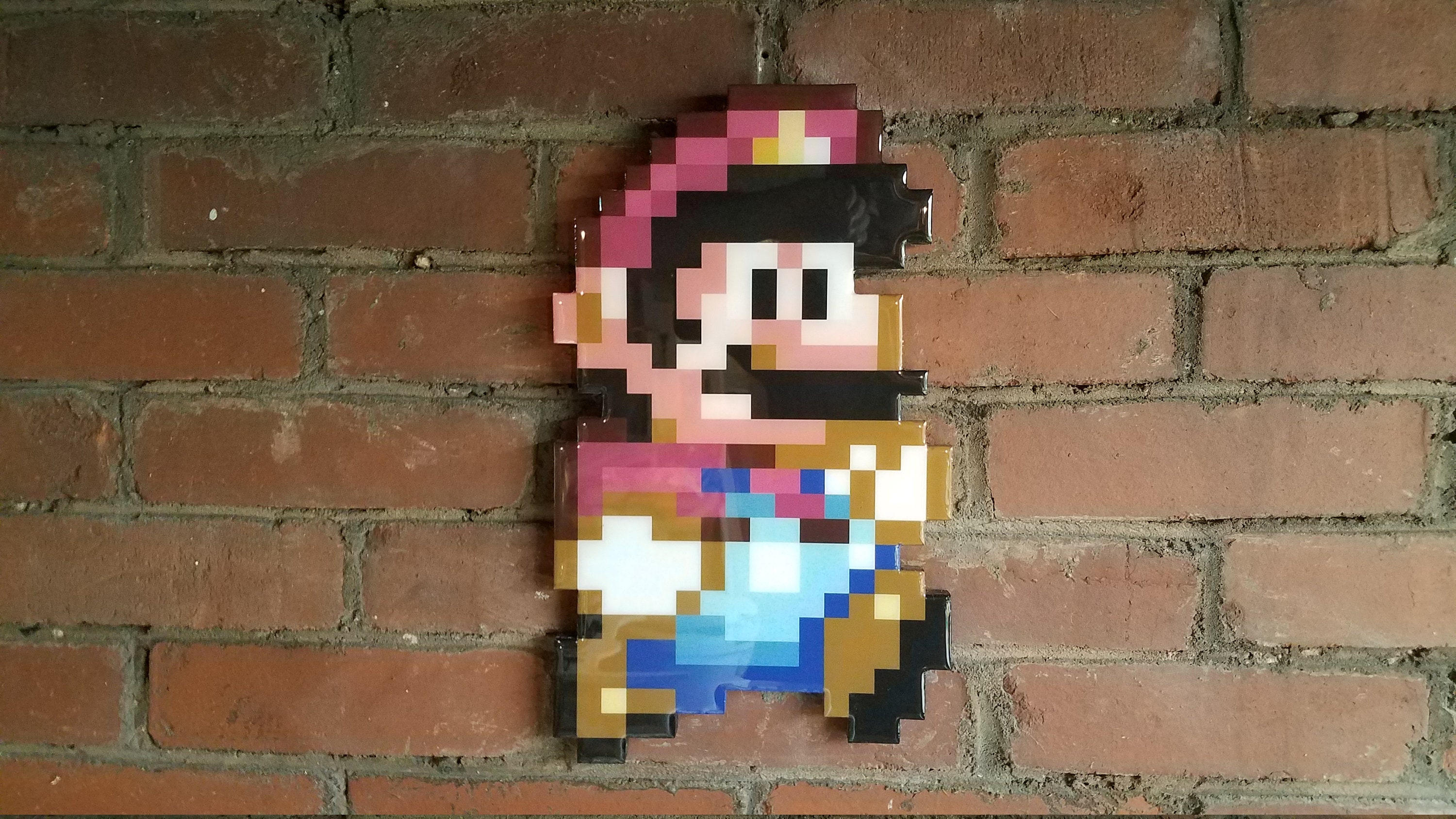 Solid Wood 16 Bit Pixel Game Wall Art SNES Nintendo Super Mario World ...