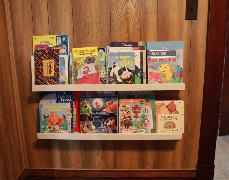 Children S Front Facing Bookshelf Ledge Etsy