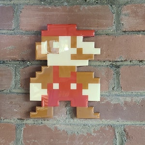 Solid Wood Game Wall Art Super Mario Brothers 1 Mario- The 3A Workshop