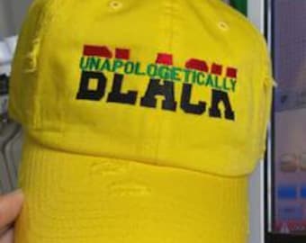 Cultura, Gorra de béisbol bordada con sombrero de papá, Juneteenth, negra sin complejos