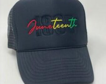 Cultura, gorra de béisbol estilo camionero bordada, Juneteenth, 1865