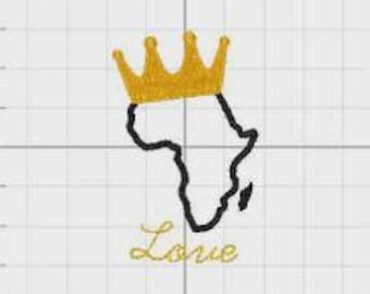 ARCHIVO DE BORDADO DIGITAL**Aplicación de corona africana