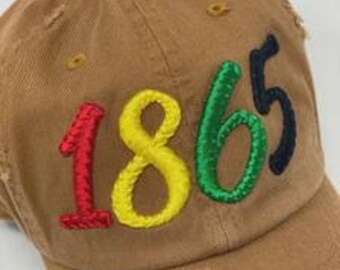 Cultura de 1865, gorra de béisbol estilo "Dad Hat" bordada, Juneteenth, gorra con bordado abullonado