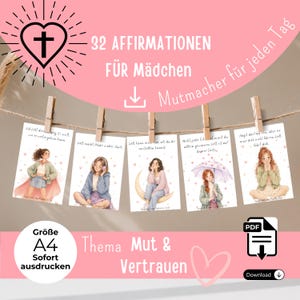 Christliche Affirmationskarten Jugendliche PDF |Mutmachkarten Teenager Mädchen|Bibelverse |Selbstbewusstsein stärken|Geschenk zum Ausdrucken